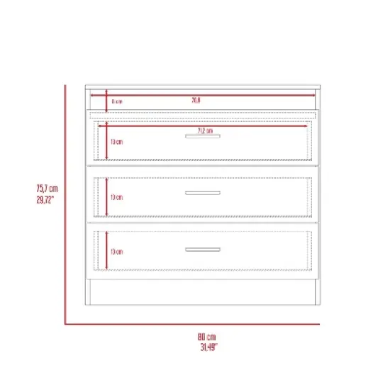 Maliang 3-Drawer Dresser, Black image {3}