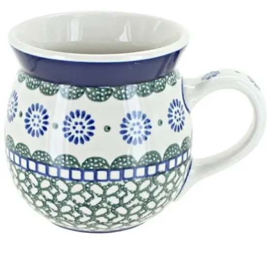 Blue Rose Polish Pottery Ceramika Artystyczna Bubble Mug image {17}