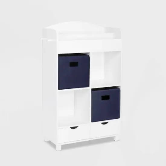 Kids' Book Nook Collection Cubby Storage Cabinet and Bookrack with 2 Bins - RiverRidge image {6}