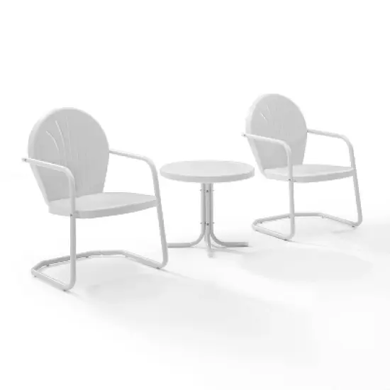 Griffith 3pc Outdoor Conversation Set - White - Crosley image {7}