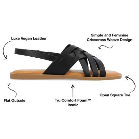 Journee Collection Womens Merrin Tru Comfort Foam Sling Back Flat Sandal image {7}