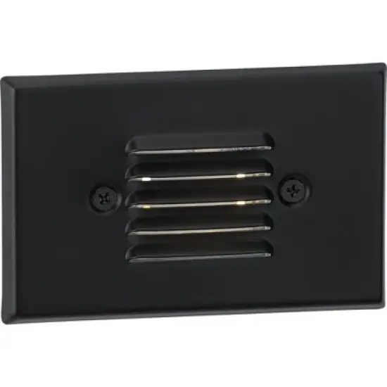 Progress Lighting, Louvered, 1 Light, Step/Wall Light, Brushed Nickel, No Shade, Material: Steel, Finish Color: Black image {3}