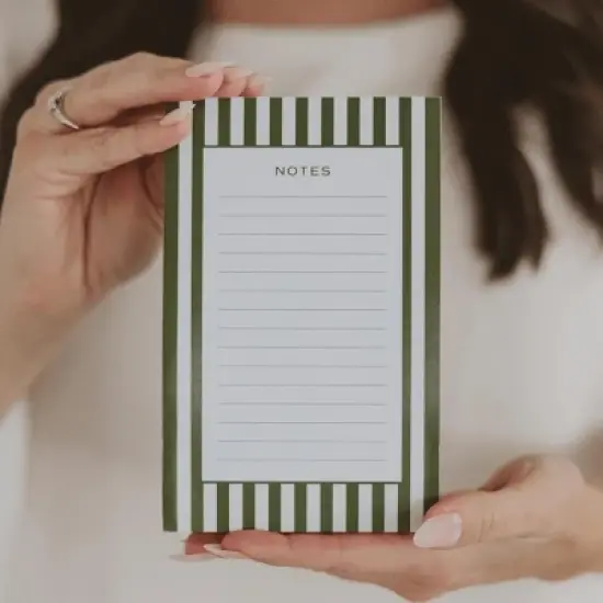 Sweet Water Decor Green Stripes Tear Off Notepad image {2}