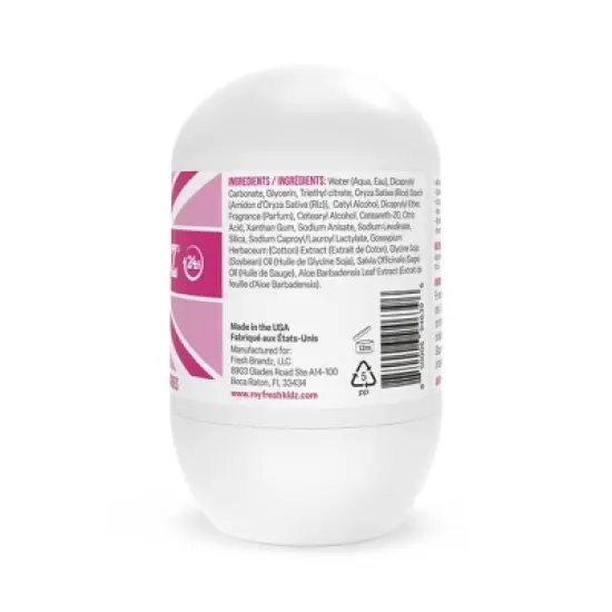 Fresh Kidz Girls Pink Roll-On Deodorant - 1.86 fl oz image {3}