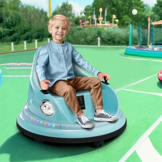 Toddlers Bumper Car, 12V Ride On Toy for Kids, Electric Ride On Car w/Remote Control, Baby Bumping Toy Car w/2 Speeds, LED Lights, 360 Degree Spin image {11}