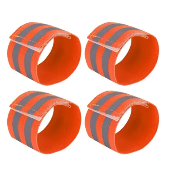Unique Bargains Reflective Bands for Wrist Reflective Wristbands High Visibility Night Safety Cycling Reflector Tape Straps Bracelet 4 Pcs image {9}