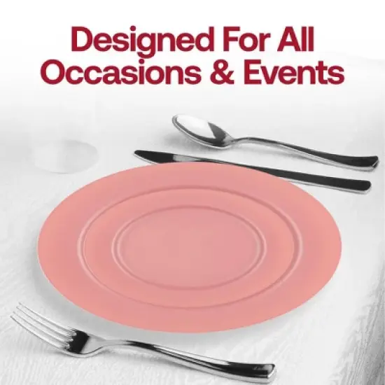 Smarty Had A Party 7.5" Fuchsia Plastic Appetizer Plates - 120 pcs image {6}