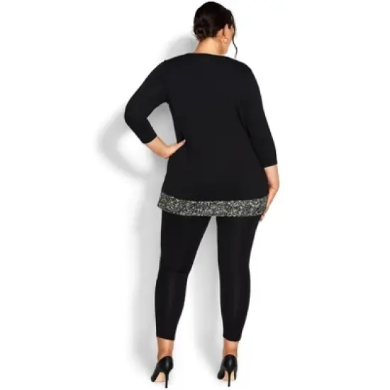 Women's Plus Size Alex Print Tunic - olive | AVENUE image {1}