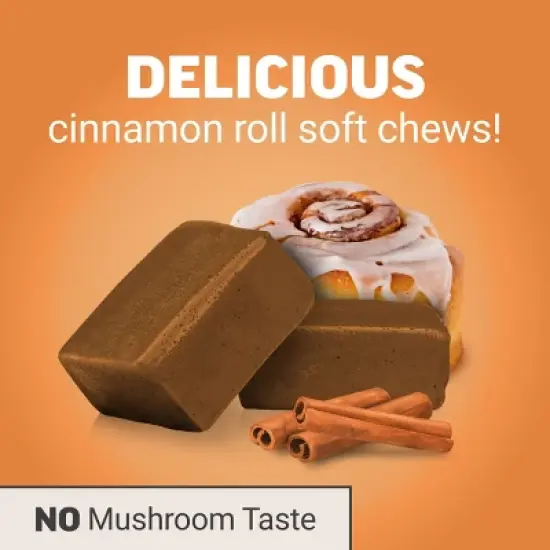 Force Factor Modern Mushrooms Vegan Soft Chews - Cinnamon Roll - 60ct image {4}