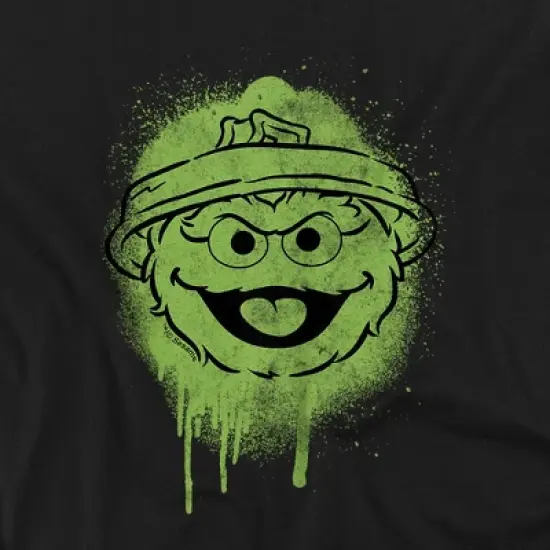 Toddler Boys' Sesame Street Oscar The Grouch Graffiti Spray Face T-Shirt image {1}