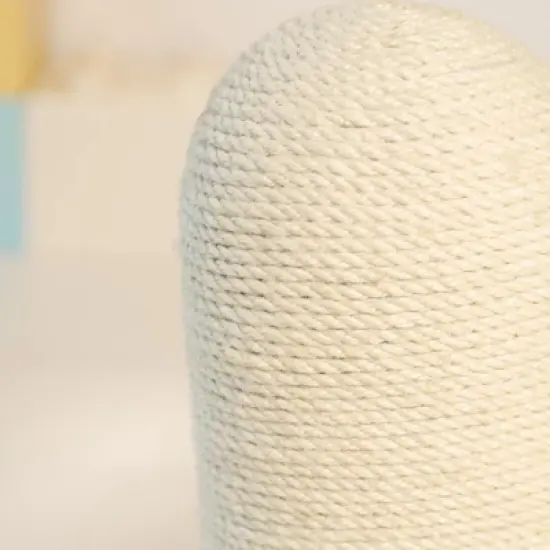 FairyLand&trade; Banana Cat Scratching Post &ndash; 17.3" Tall Funny Banana-Shaped Sisal Scratch Tower with Plush Base for Kittens & Indoor Cats image {4}