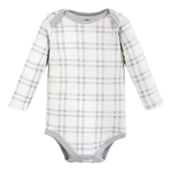 Hudson Baby Infant Boy Cotton Long-Sleeve Bodysuits, Forest Animals 5-Pack image {4}