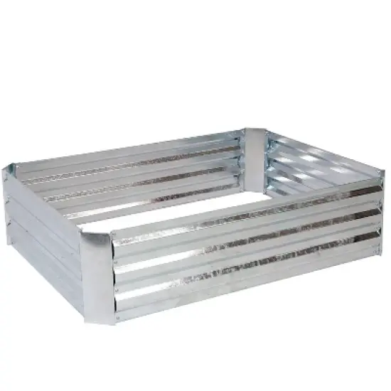 Sunnydaze Steel Raised Garden Bed with Greenhouse Cover - Green image {6}