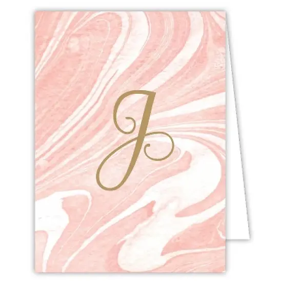 10ct Marble Note Cards - Monogram J image {1}