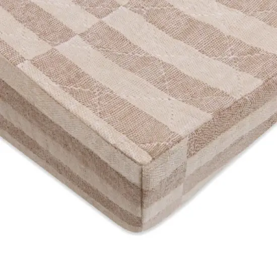 Babyletto Quilted Muslin Changing Pad Cover, GOTS Certified Organic Cotton - Cocoa Stripe image {6}