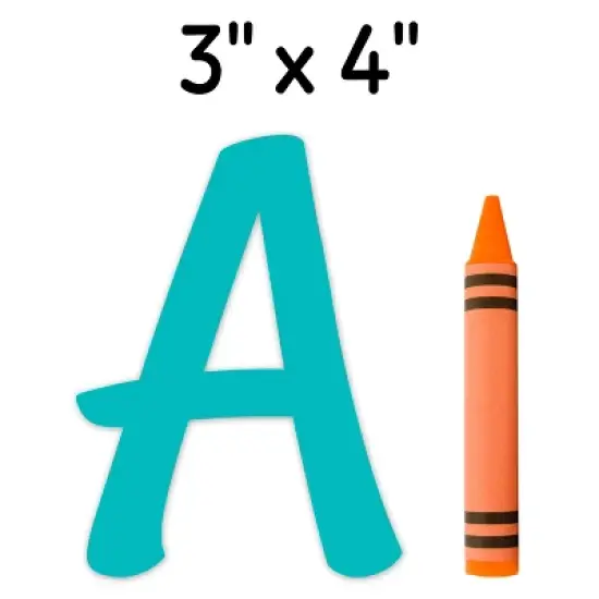 Creative Teaching Press&reg; Stylish Turquoise 4" Designer Letters, 235/Pack image {1}