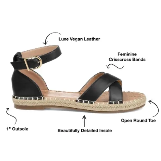 Journee Collection Womens Lyddia Espadrille Flat Sandals image {7}