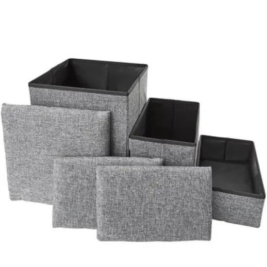 The Lakeside Collection Foldable Pet Stairs With Storage Boxes and Cozy Pet Nook Portable image {6}