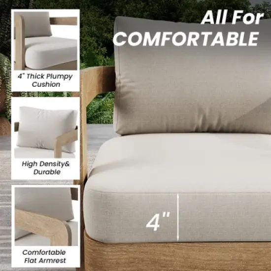 POVISON Minimalist Outdoor Lounge Chairs, Fully Assembled Aluminum Alloy Outdoor Chair, Weather Resistant Patio Lounge Chairs for Deck Porch Balcony image {3}