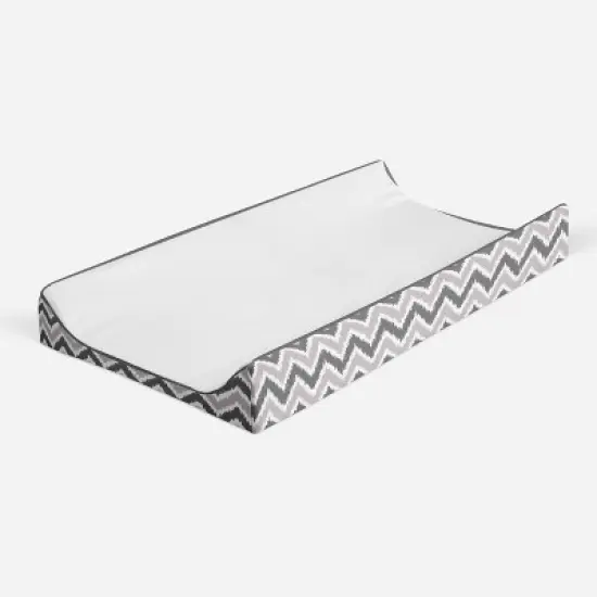 Bacati - MixNMatch Gray White Changing Pad Cover image {6}