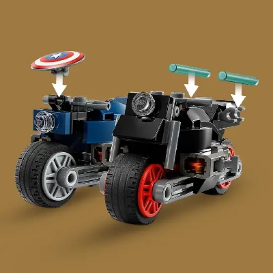 LEGO Marvel Black Widow & Captain America Motorcycles Playset 76260 image {4}