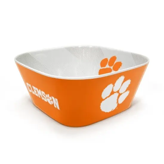 NCAA Clemson Tigers Serving Bowl: Melamine Rounded Square, 15 Volume Capacity image {6}