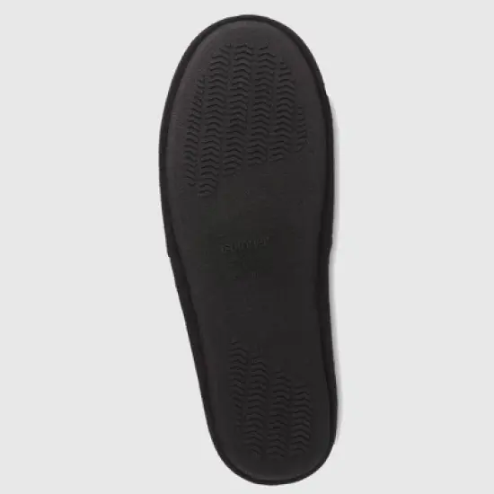 Isotoner Men's Microsuede Round Essentials Closed Back Slippers - Black image {3}