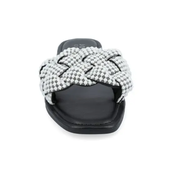 Journee Collection Womens Railley Tru Comfort Foam Slip On Slide Flat Sandals image {5}