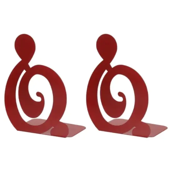 Unique Bargains Musical Note Shaped Metal Support Bookend for Home Office Stationery Storage image {5}