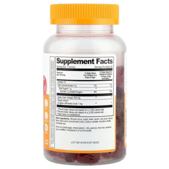 Lifeable Kids, Apple Cider Vinegar With the Mother Gummies, Apple, 60 Gummies image {1}