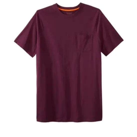 Boulder Creek by KingSize Men's Big & Tall  Heavyweight Longer-Length Pocket Crewneck T-Shirt image {5}