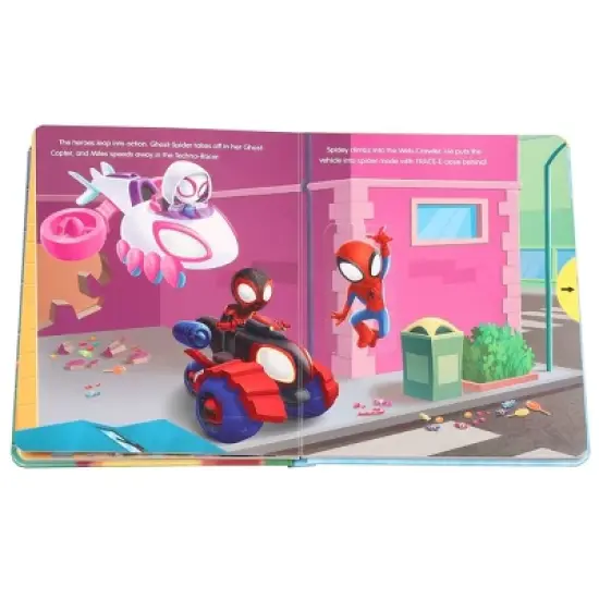 Spidey and His Amazing Friends: Go Team Spidey! Board Book with Flaps and Sliding Pieces (Board Book) image {4}