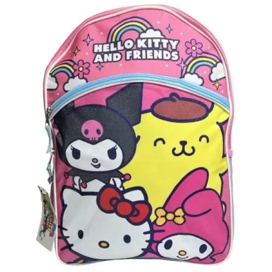 Hello Kitty and Friends 16" Colorful School Backpack with front and side Pockets image {4}