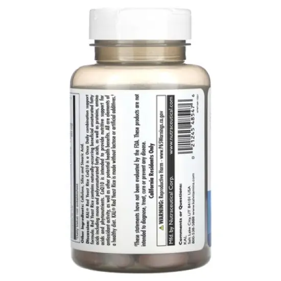 KAL Red Yeast Rice, CoQ-10, 1,200 mg/ 60 mg, 30 Tablets image {2}