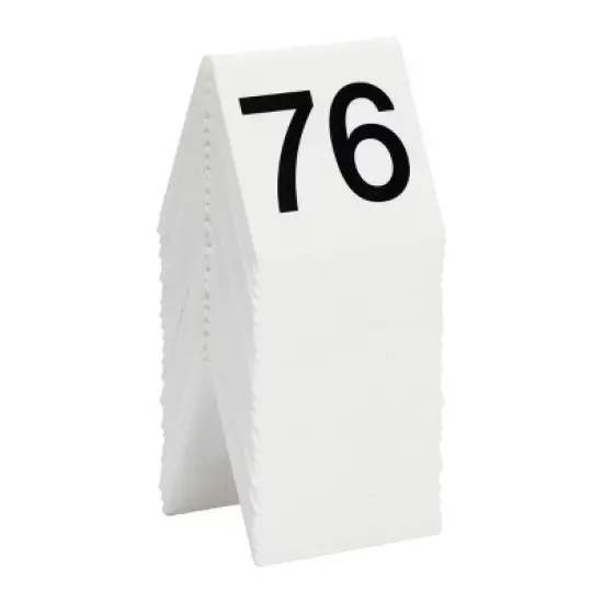 Set of 25 Acrylic Table Numbers for Wedding Reception, Plastic Tent Cards Numbered 76-100 for Restaurants, Banquets (3 x 2.75 x 2.5 In) image {2}