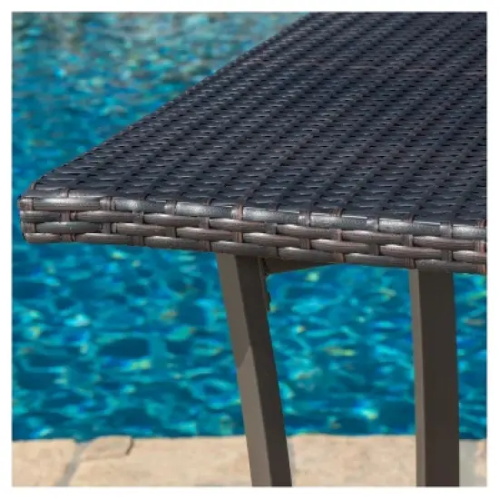 Riga 3pc All-Weather PE Wicker Bar Set - Multi-Brown - Christopher Knight Home image {3}