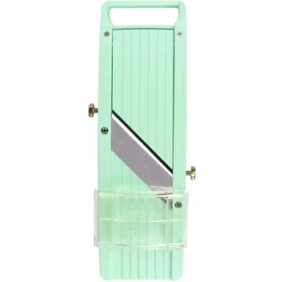 Vollum Mandoline Slicer with 3 Interchangeable Stainless Steel Blades - Green image {2}