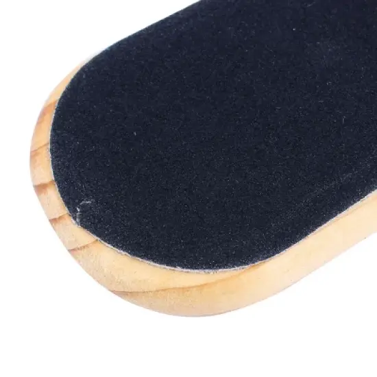 Unique Bargains Home Wooden Handle Rasp Pedicure Foot Nail Clipper Wooden Color Black 1 Pc image {2}