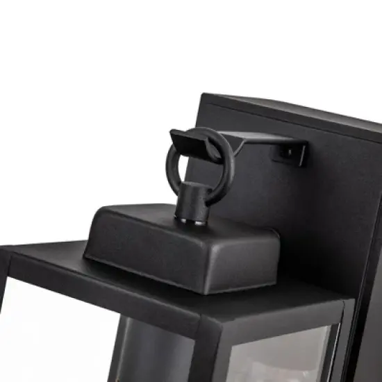 C Cattleya 1-Light Matte Black Aluminum Outdoor Wall Lantern Sconce with GFCI Outlet image {3}