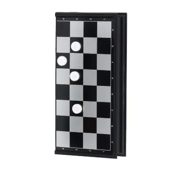 WE Games Foldable Travel Magnetic Checkers Set image {1}