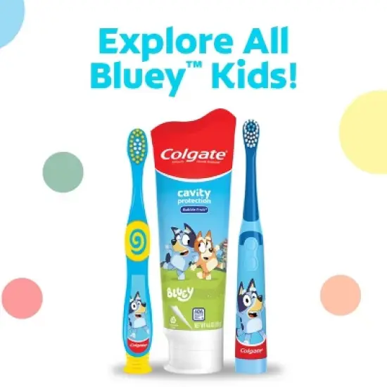 Colgate Kids Bluey Cavity Protection Toothpaste with Fluoride - Mild Bubble Fruit Flavor - 4.6oz image {8}