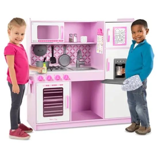 Melissa & Doug Chef's Kitchen Pretend Play Set - Cupcake Pink/White image {2}