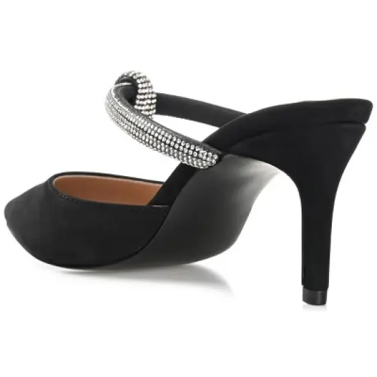 Journee Collection Womens Lunna Mules Mid Stiletto Pointed Toe Pumps image {6}