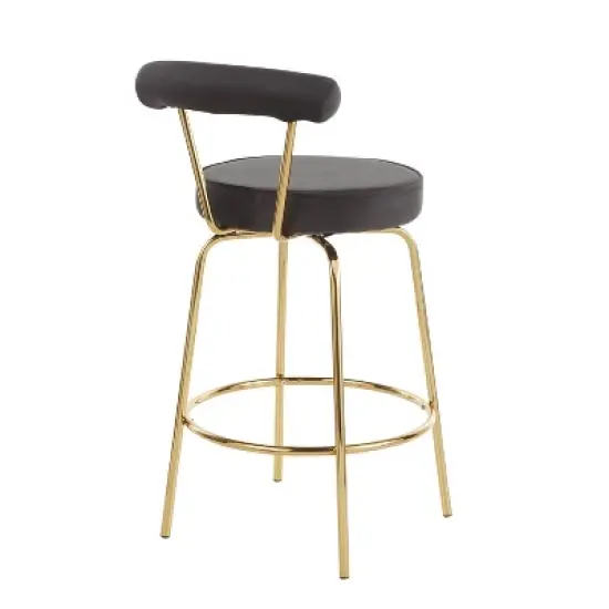 Set of 2 Rhonda Glam Counter Height Barstools - LumiSource image {3}