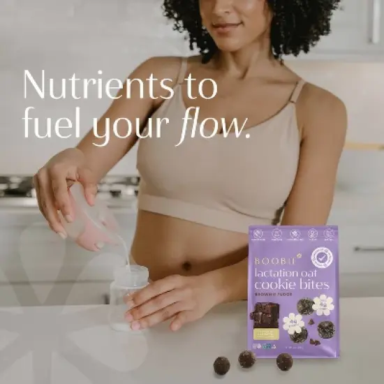 Boobie Lactation Oats Cookie Bites - Fudge Brownie - 6.4oz image {4}