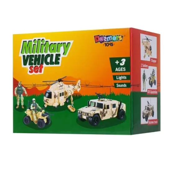 Dazmers Military Army Toys, Action Soldier Figures and Vehicles Set image {1}