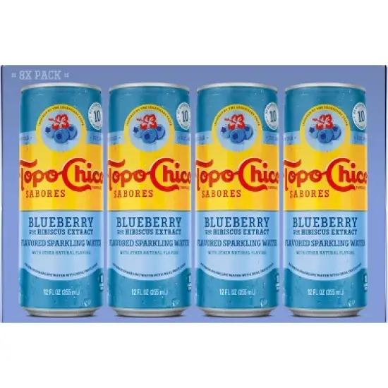 Topo Chico Sabores Blueberry Hibiscus Sparkling Water - 8pk/12 fl oz Cans image {5}