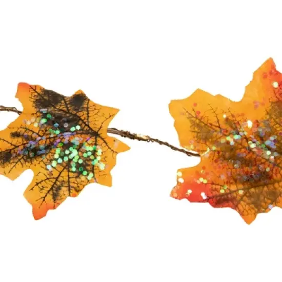 Northlight LED Maple Leaves Fall Harvest Micro Fairy Light Set - 4' Brown Wire - 10ct image {3}
