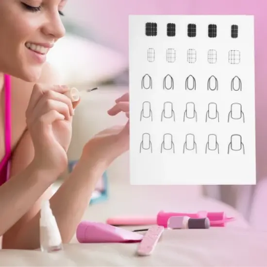 Unique Bargains Rollable Nail Art Stamping Mat Clear White 1 Pc image {1}