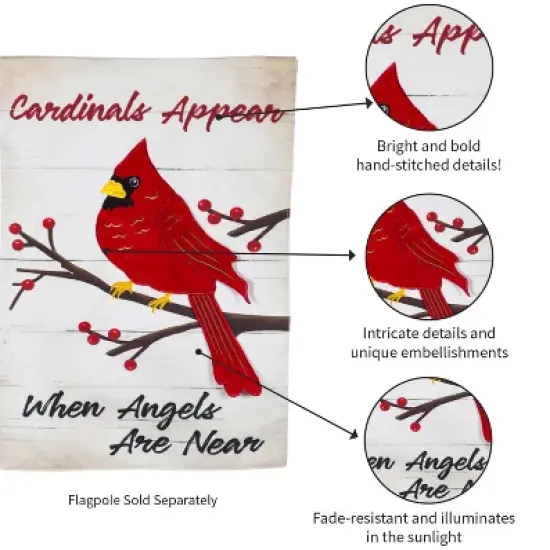 Evergreen Flag When Angels Are Near Garden Linen Flag image {4}